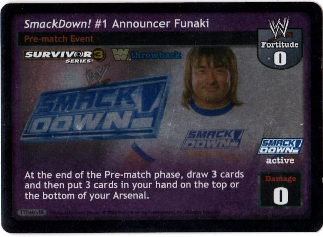 SmackDown! #1 Announcer Funaki (Throwback) (SS3) Foil